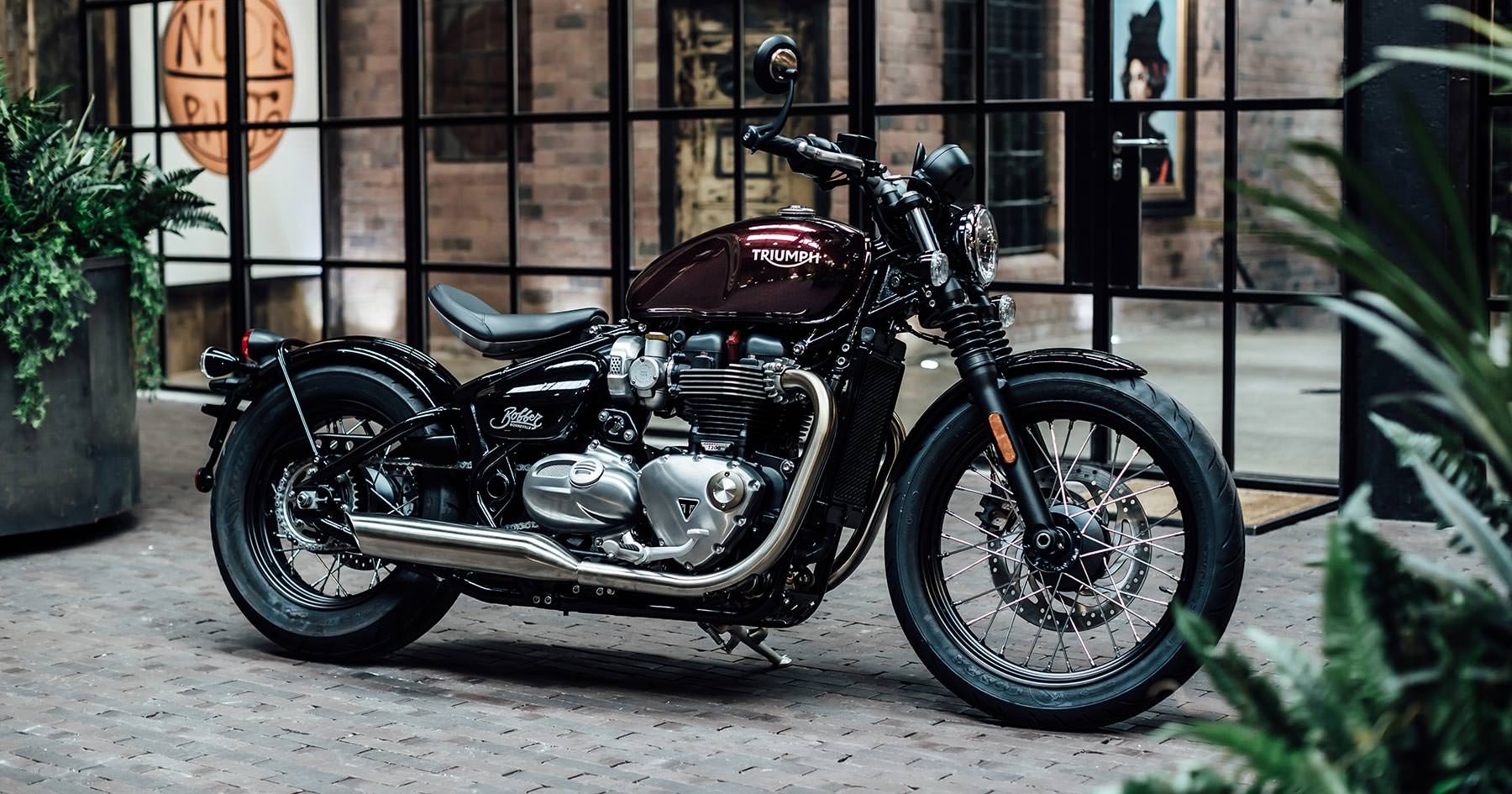 triumph bobber with apes